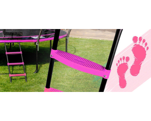 Батут THUNDER INSIDE ULTRA з внутрішньою сіткою 6 футів 185 см чорно-рожевий