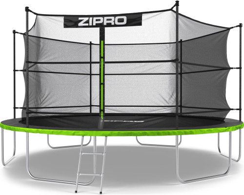Батут Zipro Jump Pro з внутрішньою сіткою 14 футів 435 см чорно-зелений Батут Zipro Jump Pro з внутрішньою сіткою 14 футів 435 см чорно-зелений