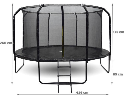 Батут SkyFlyer TR0036 з внутрішньою сіткою 14 футів 426 см чорний Батут SkyFlyer TR0036 з внутрішньою сіткою 14 футів 426 см чорний