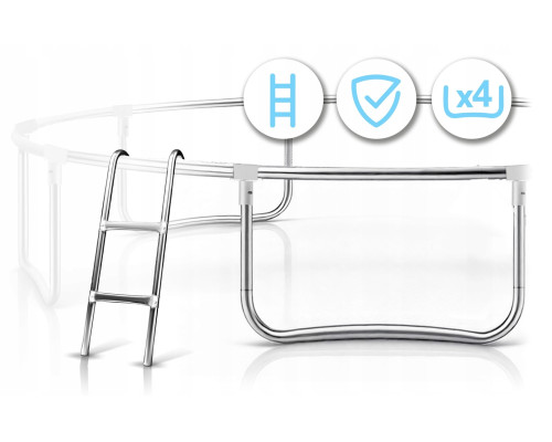 Батут Neo-Sport NS-13Z241 з зовнішньою сіткою 13 футів 404 см, чорно-червоний