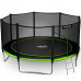 Батут Neo-Sport NS-14Z231 з зовнішньою сіткою 14 футів 435 см, чорно-зелений