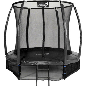 Батут Jumpi Maxy Comfort Plus з внутрішньою сіткою 8,5 футів 252 см чорний