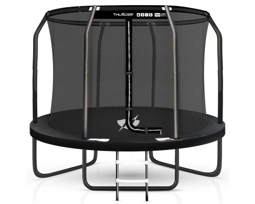 Батут THUNDER INSIDE ELITE з внутрішньою сіткою 8 футів 244 см чорний
