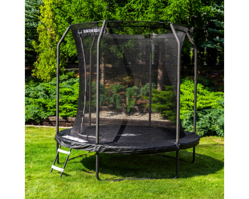 Батут THUNDER INSIDE ELITE з внутрішньою сіткою 8 футів 244 см чорний