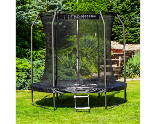 Батут THUNDER INSIDE ELITE з внутрішньою сіткою 8 футів 244 см чорний