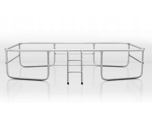 Батут Neo-Sport з зовнішньою сіткою 12 x 8 футів 244 х 366 см, чорно-синій