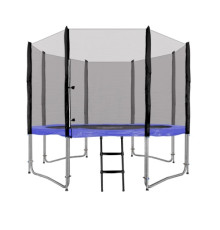Батут SkyRamiz з зовнішньою сіткою 10 футів 305 см чорно-синій