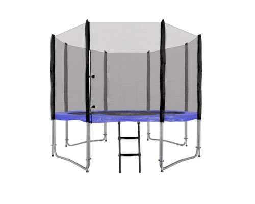 Батут SkyRamiz з зовнішньою сіткою 10 футів 305 см чорно-синій