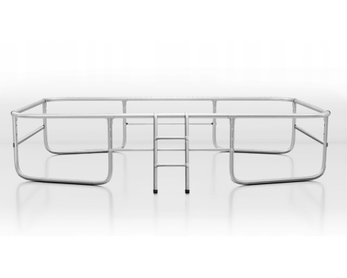 Батут Neo-Sport з зовнішньою сіткою 14 x 10 футів 427 x 305 см, чорно-синій