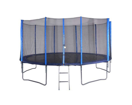 Батут Spartan з зовнішньою сіткою 426 см чорно-синій
