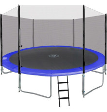 Батут SkyRamiz з зовнішньою сіткою 12 футів 366 см чорно-синій