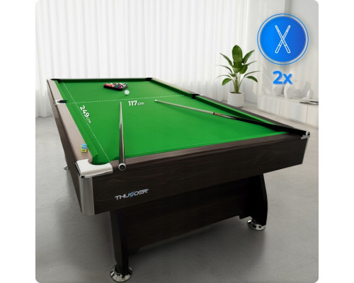Більярдний стіл THUNDER BOLD-BROWN 9FT, 274 х 142 х 81 см