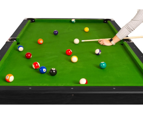 Більярдний стіл Thunder 8FT BOLD-BLACK, 252 х 140 х 80 см - зелено-чорний Більярдний стіл Thunder 8FT BOLD-BLACK, 252 х 140 х 80 см - зелено-чорний
