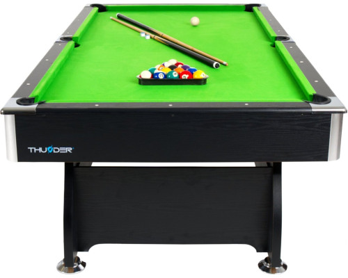 Більярдний стіл Thunder 8FT BOLD-BLACK, 252 х 140 х 80 см - зелено-чорний Більярдний стіл Thunder 8FT BOLD-BLACK, 252 х 140 х 80 см - зелено-чорний