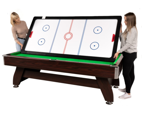 Більярдний стіл 3в1 THUNDER 8FT BOLD-BROWN з покриттям для аерохокею/пінг-понгу, 244 х 132 х 81 см