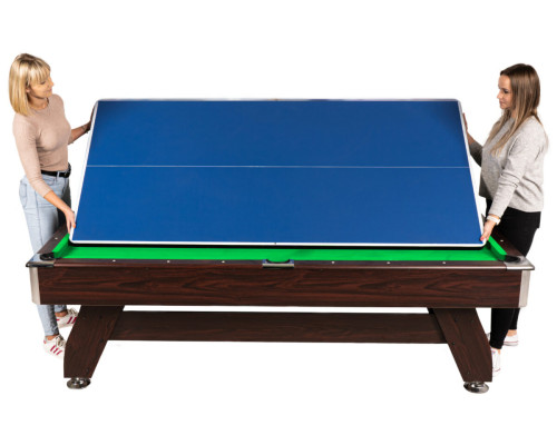 Більярдний стіл 3в1 THUNDER 8FT BOLD-BROWN з покриттям для аерохокею/пінг-понгу, 244 х 132 х 81 см