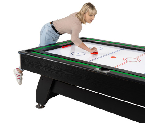 Більярдний стіл THUNDER з накриттям для аерохокею/пінг-понгу 9FT BOLD-BLACK