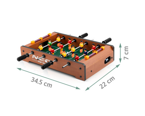 Настільний футбол Neo-Sport NS-439, 34,5 x 22 x 7 см, коричневий