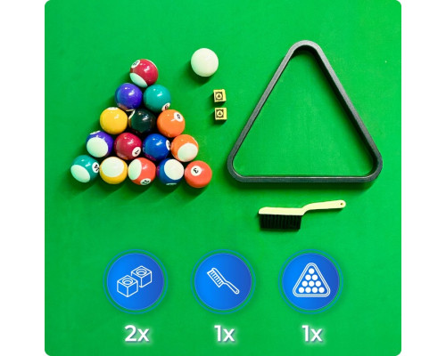 Більярдний стіл THUNDER BOLD-BROWN 7FT, 214 х 122 х 81 см