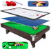 Більярдний стіл THUNDER BOLD-BROWN з накладками для аерохокею/настільного тенісу 9FT, 274 х 142 х 81 см