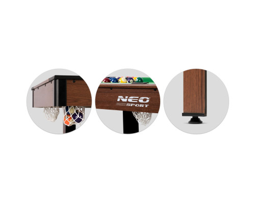 Більярдний стіл з аксесуарами Neo-Sport NS-807, 122 x 61 x 76 см - темно-коричневий Більярдний стіл з аксесуарами Neo-Sport NS-807, 122 x 61 x 76 см - темно-коричневий