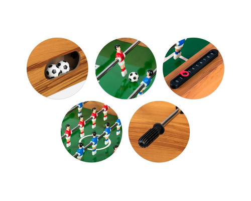 Настільний футбол Neo-Sport NS-803, 121 x 61 x 80 см - дерев'яний