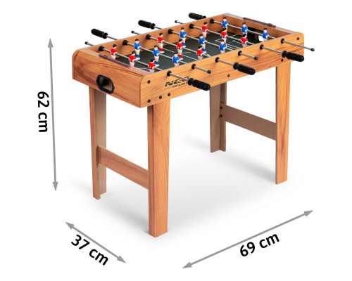 Настільний футбол Neo-Sport NS-802, 70 x 37 x 62 см - дерев'яний