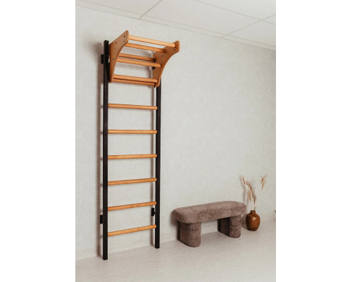Шведська стінка BenchK 211B 230 х 67 см з турніком, чорна