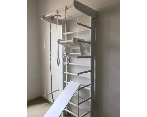 Шведська стінка Małpiszon Numi Plus Irelio 225 х 92 см з аксесуарами, біла