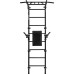 Шведська стінка Małpiszon Gamma Workout Grand 224 х 95 см з турніком та поручнями, чорна