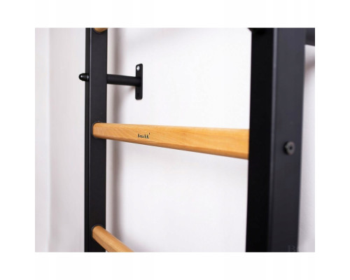 Шведська стінка BenchK 221B 230 х 67 см з турніком, чорна