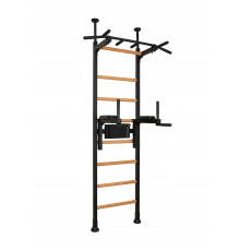 Шведська стінка BenchK 522 240 х 115,4 см з турніком та брусами, чорна