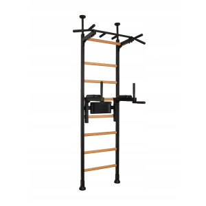 Шведська стінка BenchK 522 240 х 115,4 см з турніком та брусами, чорна