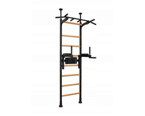 Шведська стінка BenchK 522 240 х 115,4 см з турніком та брусами, чорна