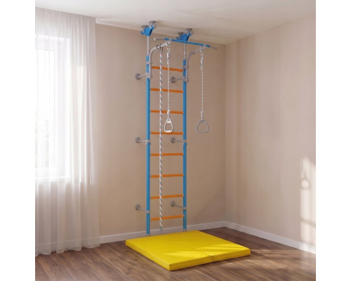 Шведська стінка Małpiszon Wallbarz Family 227 х 86 см з аксесуарами, різнокольорова