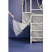 Шведька стінка Małpiszon  Indigo Pastel 226 х 115 см з будиночком, біла