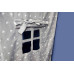 Шведька стінка Małpiszon  Indigo Pastel 226 х 115 см з будиночком, біла