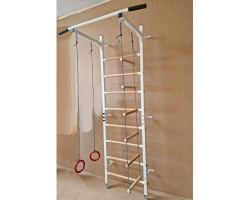 Шведська стінка Małpiszon Sport Child 210 х 50 см, біла