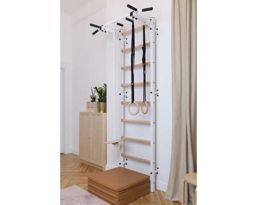 Шведська стінка BenchK 311W 240 x 67 см з аксесуарами, біла