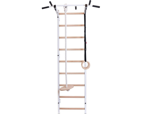 Шведська стінка BenchK 311W 240 x 67 см з аксесуарами, біла