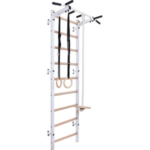 Шведська стінка BenchK 311W 240 x 67 см з аксесуарами, біла