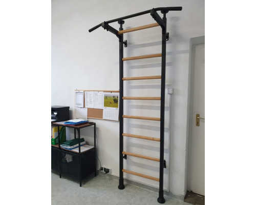 Шведська стінка BenchK 521B 240 х 67 см з турніком, чорна