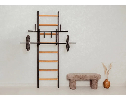 Шведська стінка BenchK 231B 230 х 116,5 см з турніком, чорна