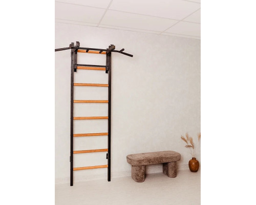 Шведська стінка BenchK 231B 230 х 116,5 см з турніком, чорна
