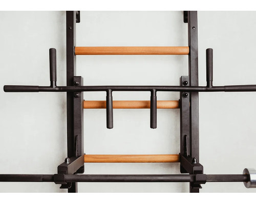 Шведська стінка BenchK 731В 240 х 116,5 см см з турніком, чорна