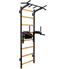 Шведська стінка BenchK 222B 230 х 67 см  з турніком та брусами, чорна