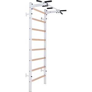Шведська стінка BenchK 221W 230 х 67 см з турніком, біла