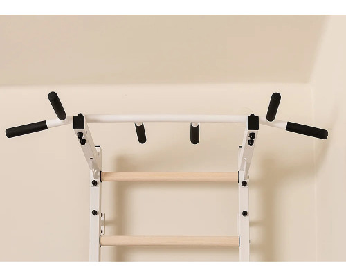 Шведська стінка BenchK 221W 230 х 67 см з турніком, біла