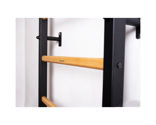Шведська стінка BenchK 222B 230 х 67 см з турніком та аксесуарами, чорна