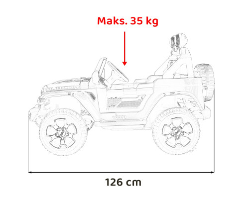 Дитяча акумуляторна машинка Jeep Wrangler Rubicon Біла